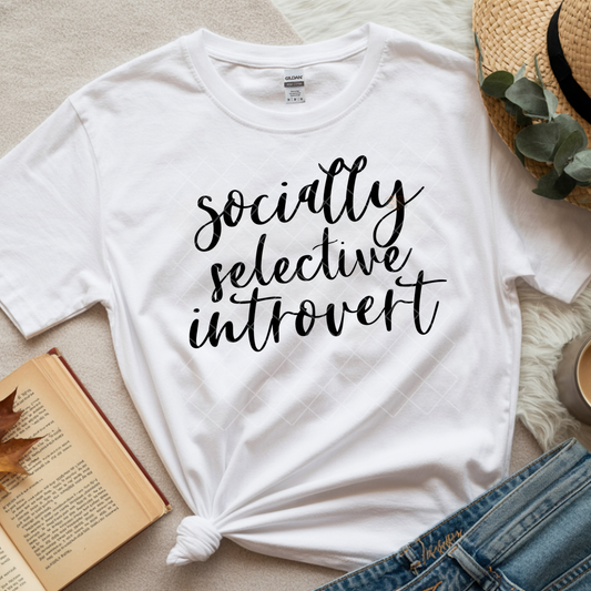 Socially Selective Introvert - Premium Graphic T-Shirt for Casual Wear