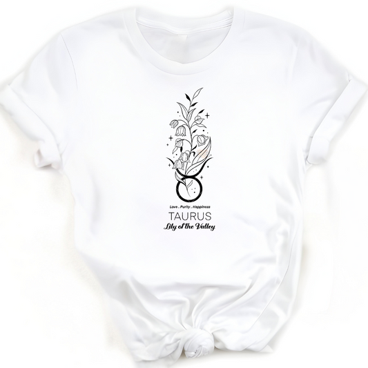 Taurus Lilly Of The Valley - Premium Graphic T-Shirt for Casual Wear