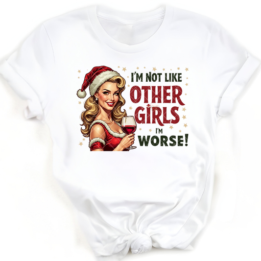 Not Like Other Girls Miss Santa - Premium Graphic T-Shirt for Casual Wear