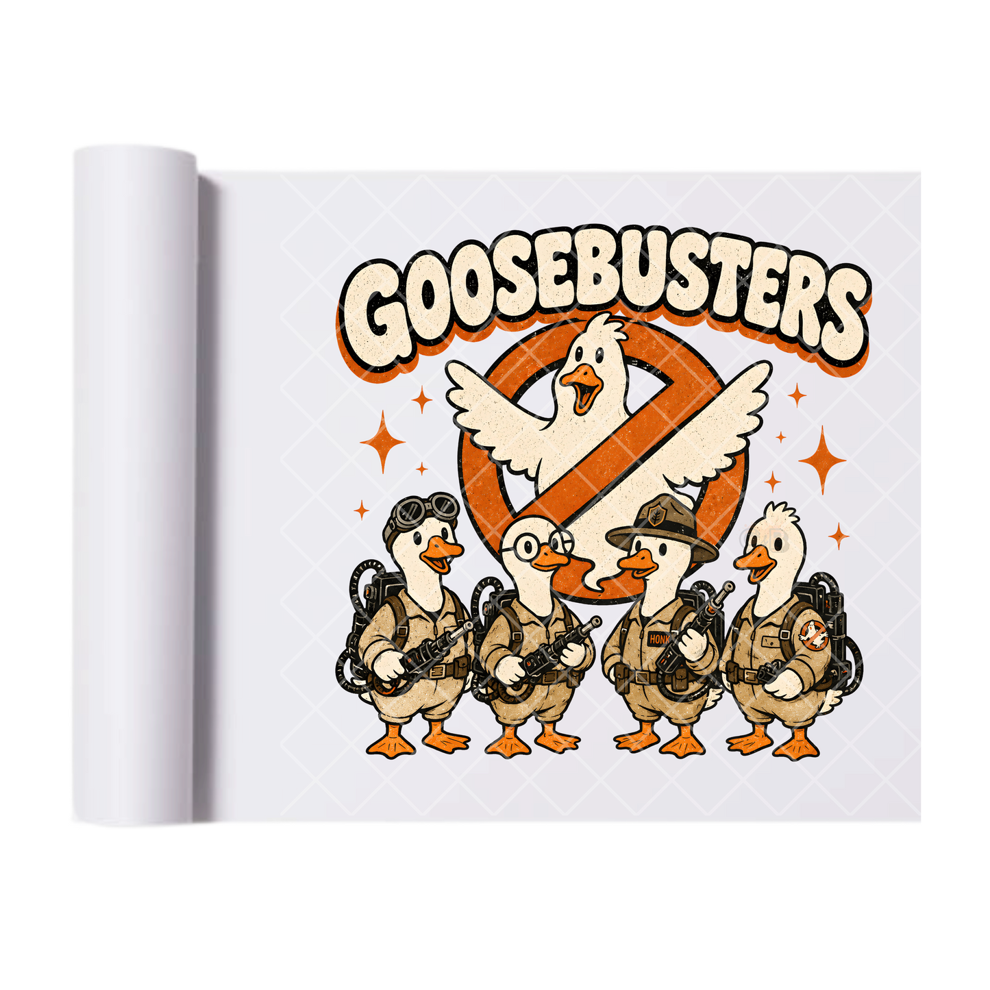 GooseBusters - Ready To Press Print Transfer for Apparel, Cotton, Polyester & Blends - High-Quality Print- Commercial Grade