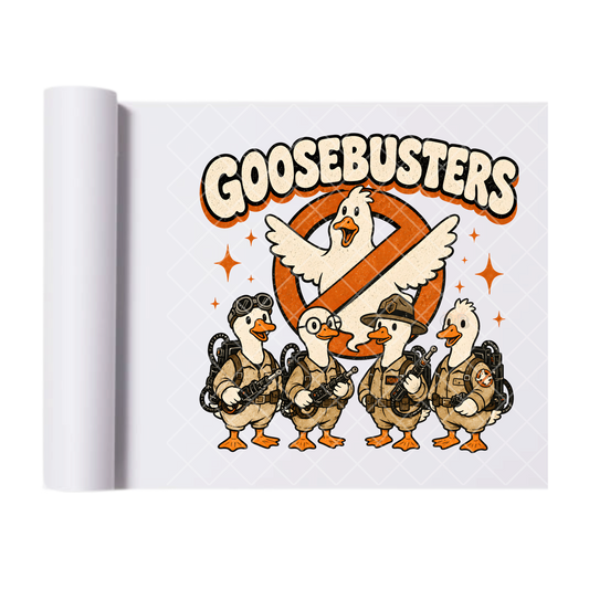 GooseBusters - Ready To Press Print Transfer for Apparel, Cotton, Polyester & Blends - High-Quality Print- Commercial Grade