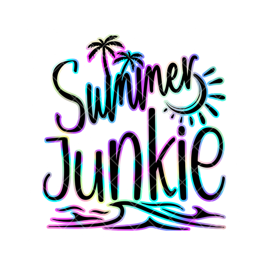 Summer Junkie Purple Blue Line PNG