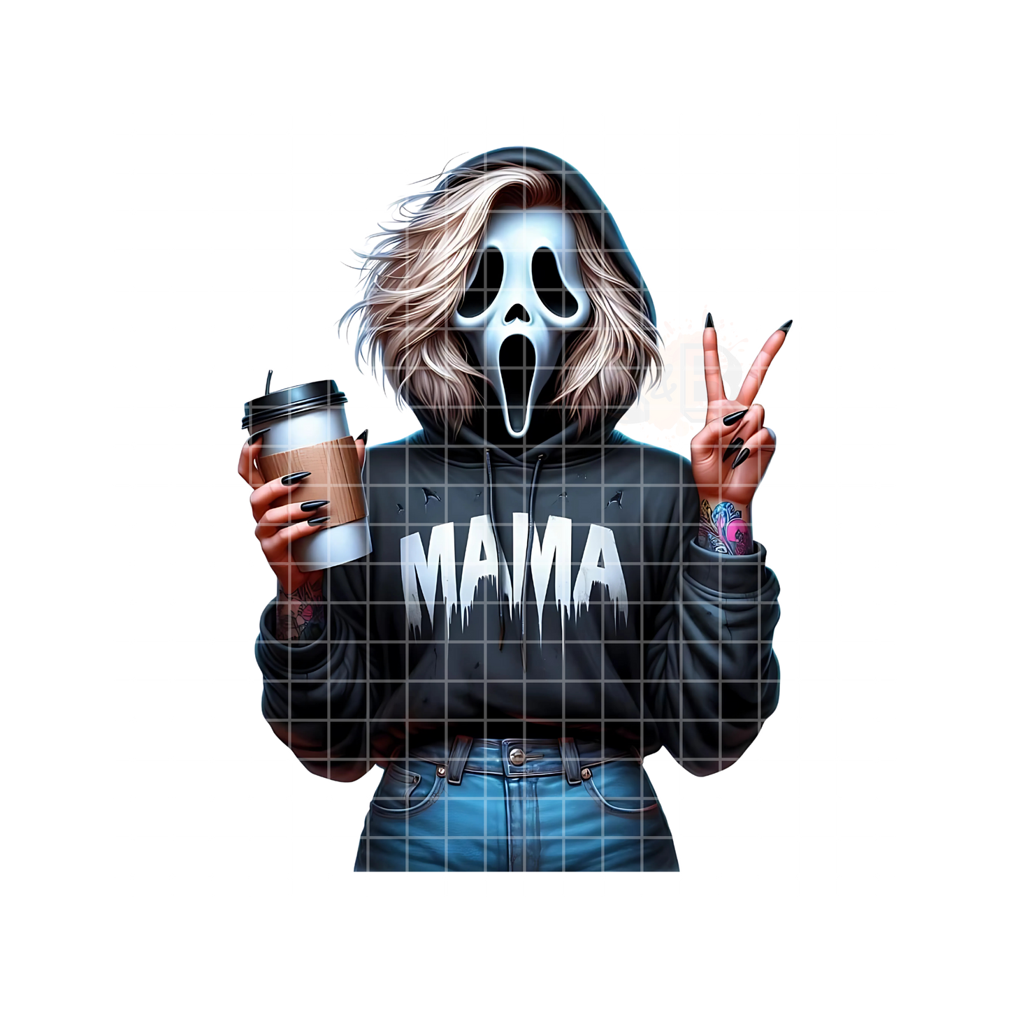 Ghostface MAMA Short Blonde Hair n PNG