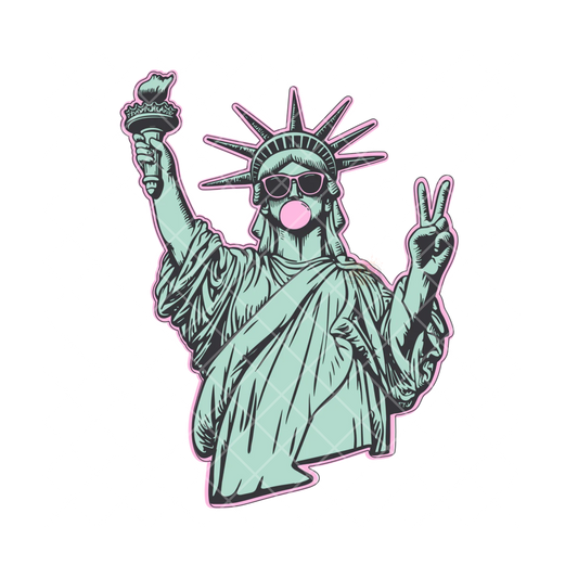Statue Of Liberty Gum Bubble PNG File