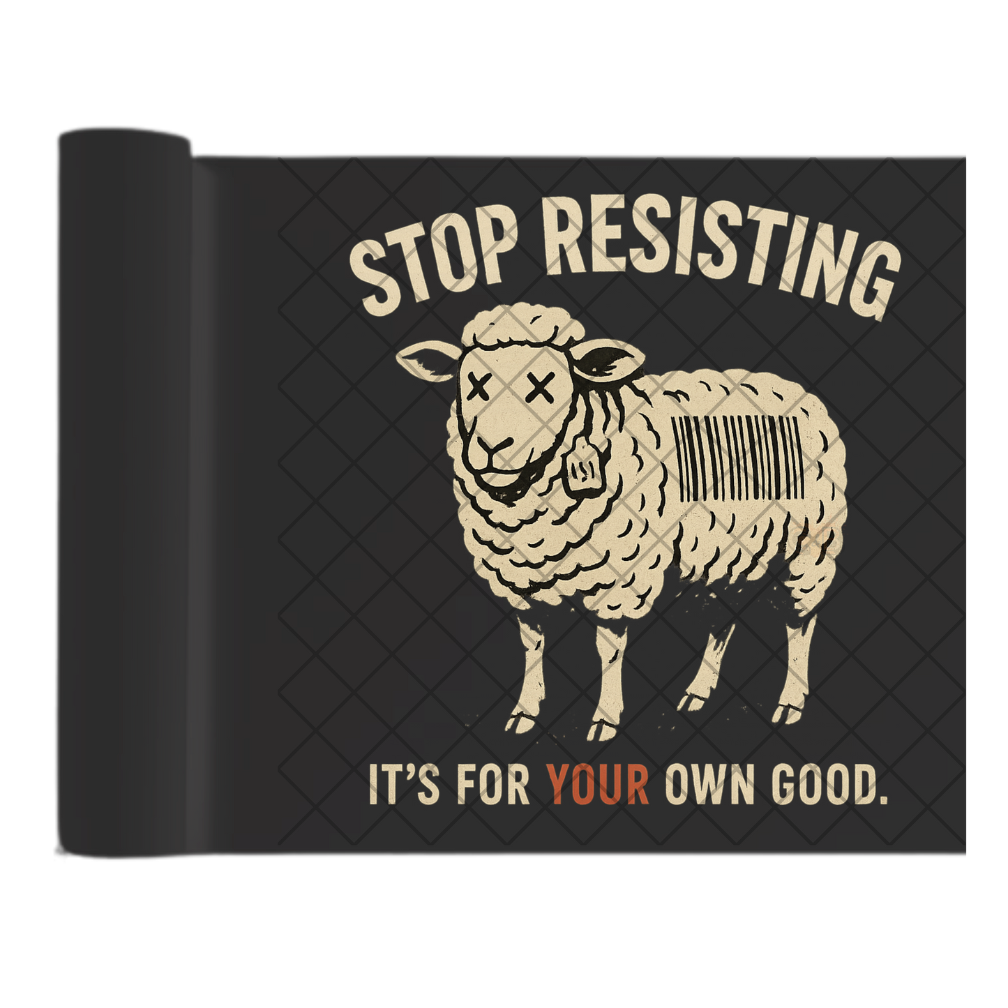 Stop Resisting Sheeple - Direct Print Film Transfer for T-Shirts, Cotton, Polyester & Blends - High-Quality Print