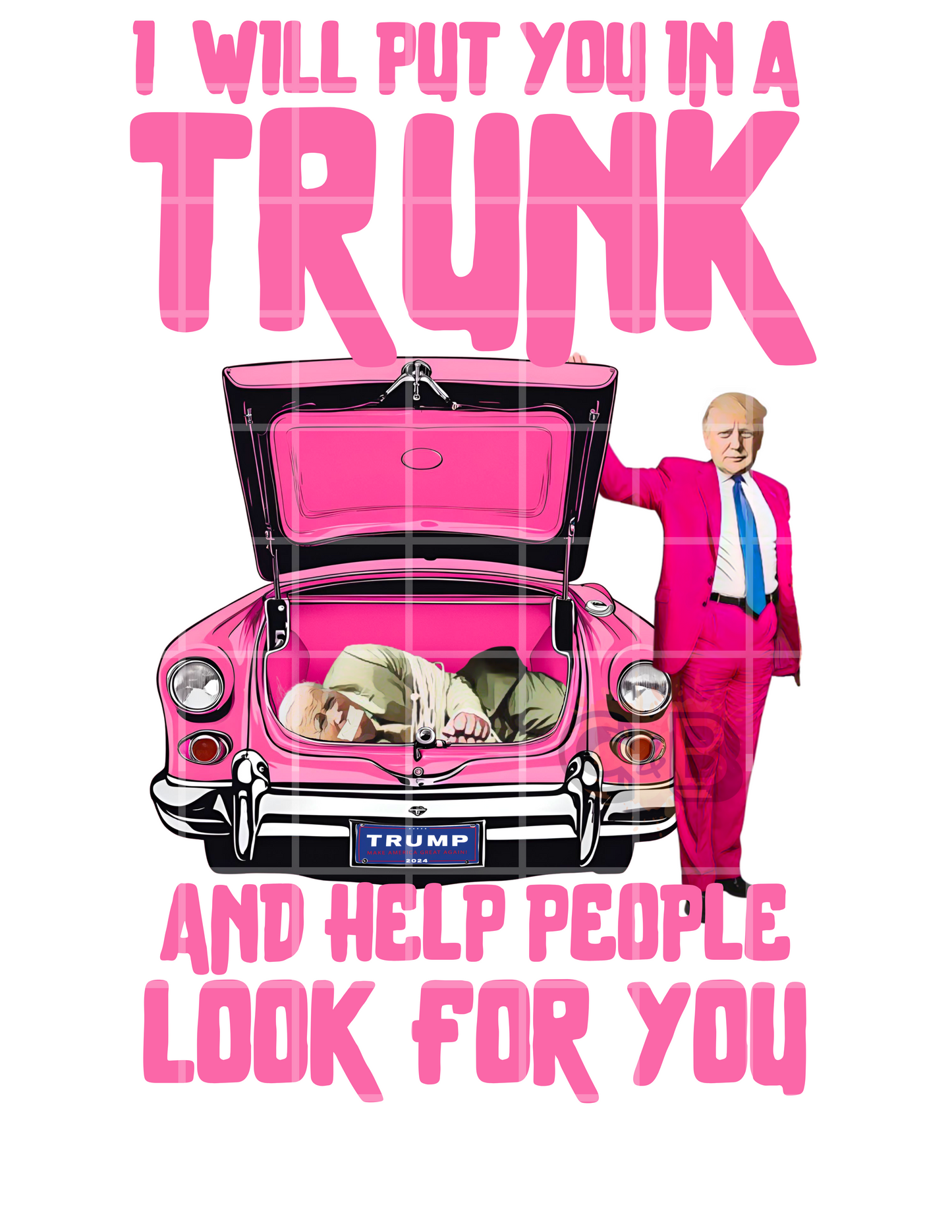 Trump Pink Trunk DTF Transfer