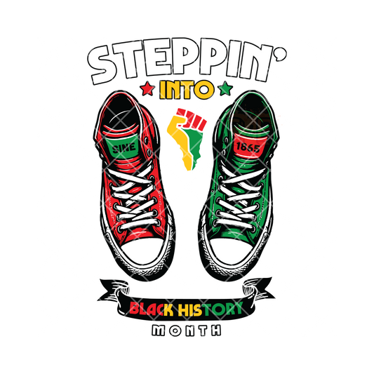 Stepping into black history PNG