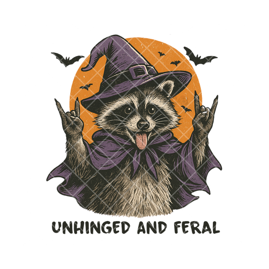 Unhinged Raccoon PNG File