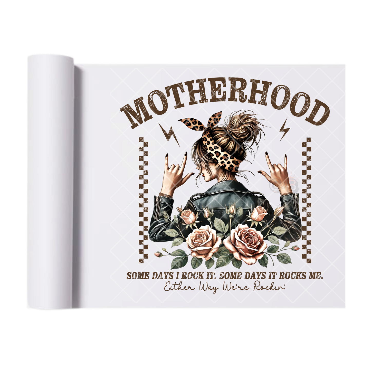 Motherhood Were Rocking - Direct Print Film Transfer for T-Shirts, Cotton, Polyester & Blends - High-Quality Print