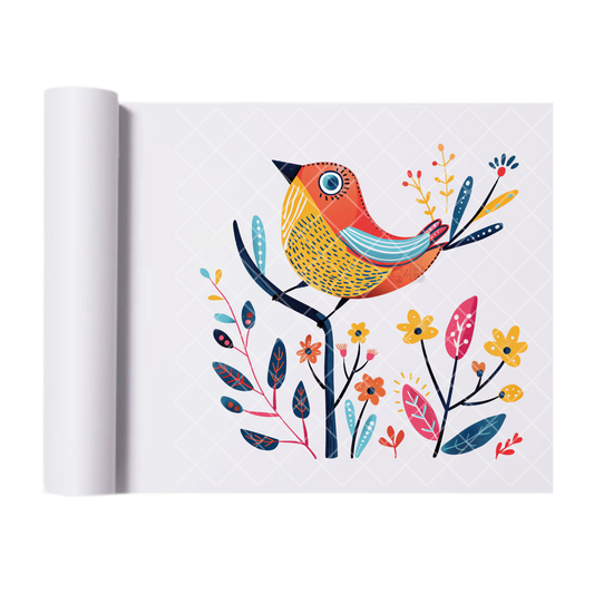 Pattern Bird Blend - Direct Print Film Transfer for Trendy T-Shirts, Cotton, Polyester & Blends - High-Quality Print