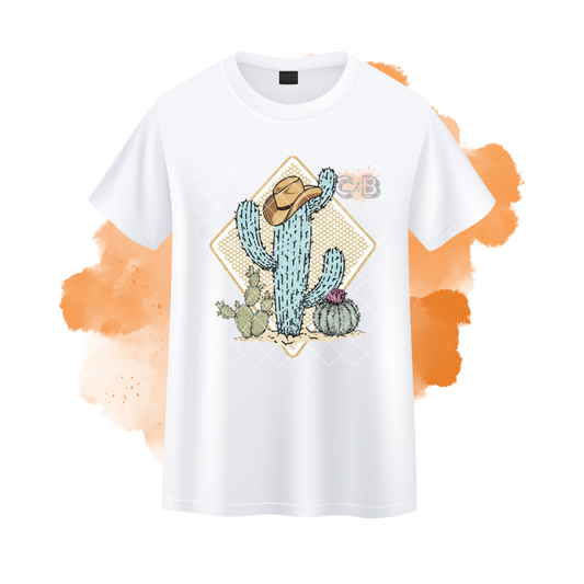 Cowboy Cactus Diamond Western T-Shirt