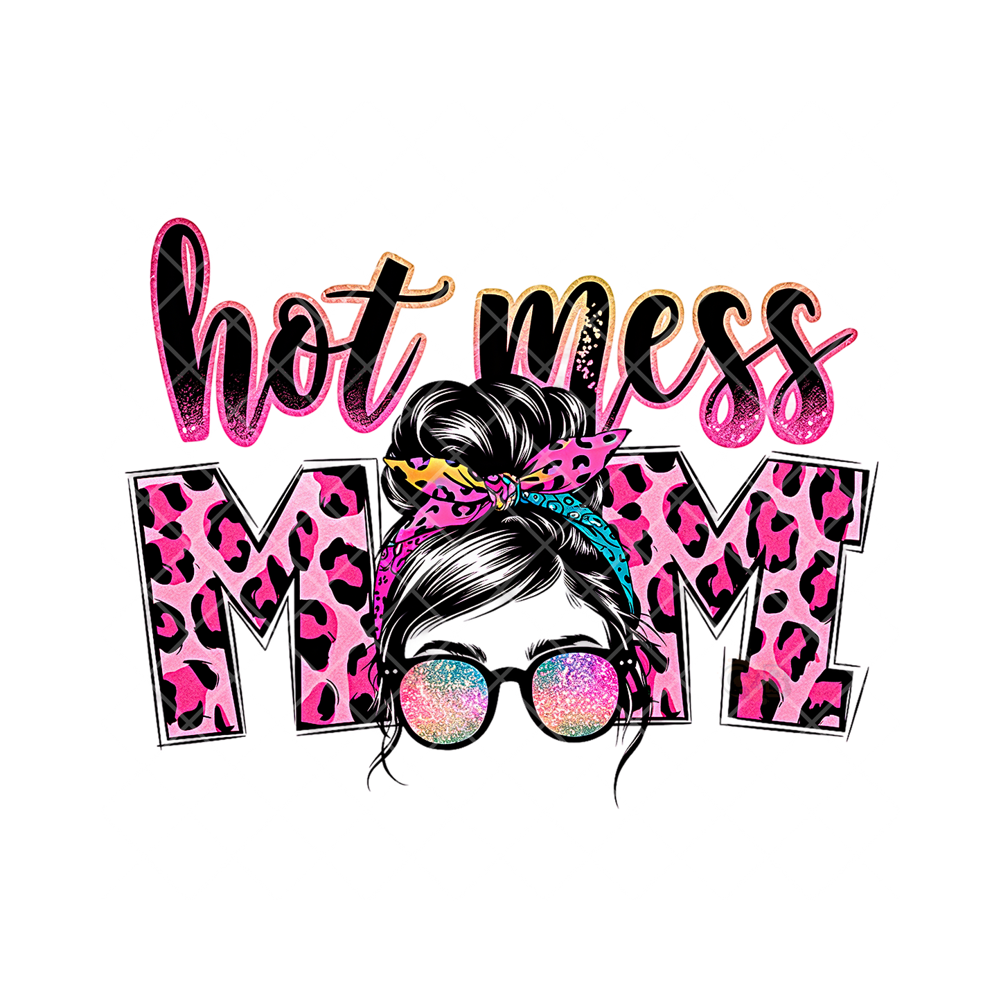 Hot Mess Pink Cheetah Print PNG