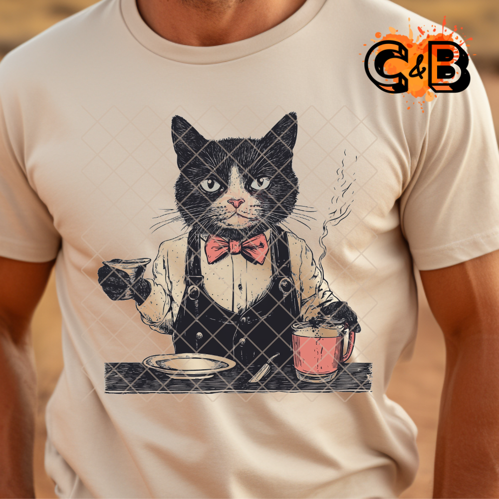 Cat bartender PNG