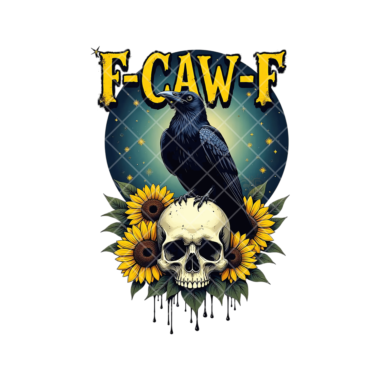 Fcawf Crow Sunflowers PNG File