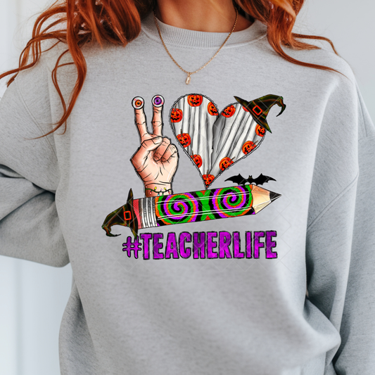 Teacher Life Halloween - Premium Graphic T-Shirt for Casual Wear