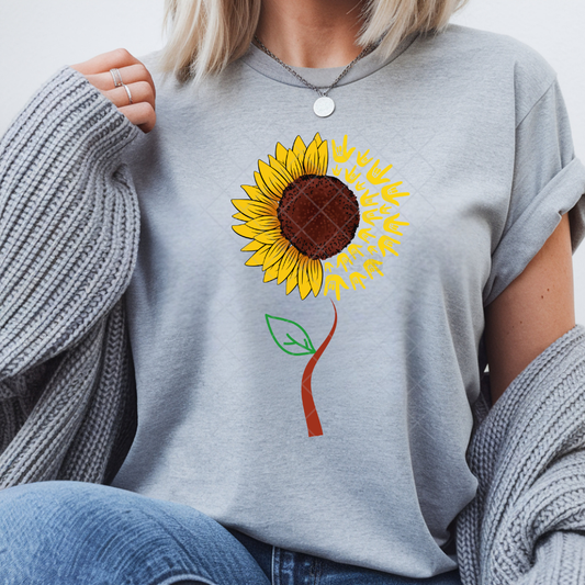 ASL Sunflower - Premium Graphic T-Shirt for Casual Wear