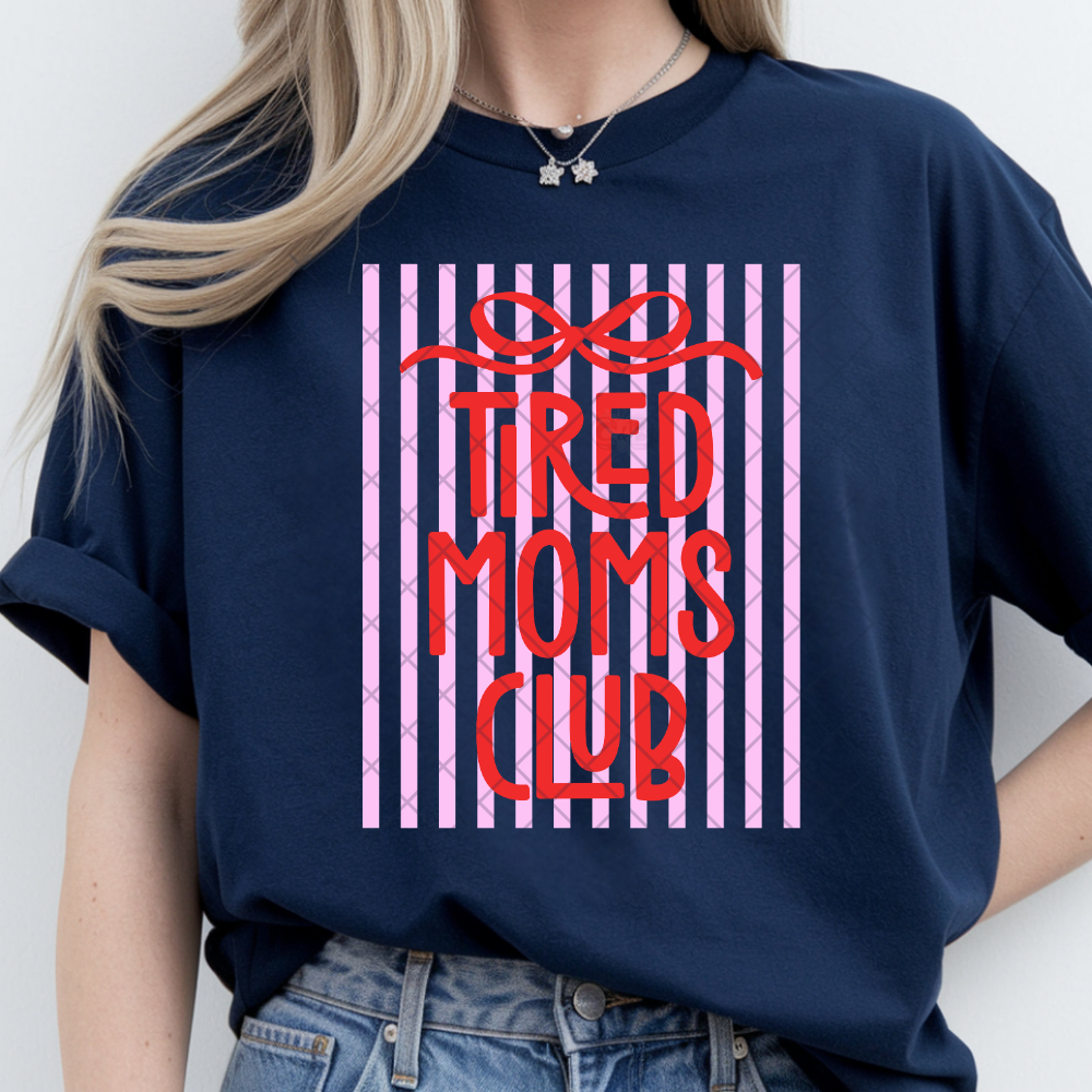 Tired Moms Club Lines - Premium Graphic T-Shirt for Casual Wear