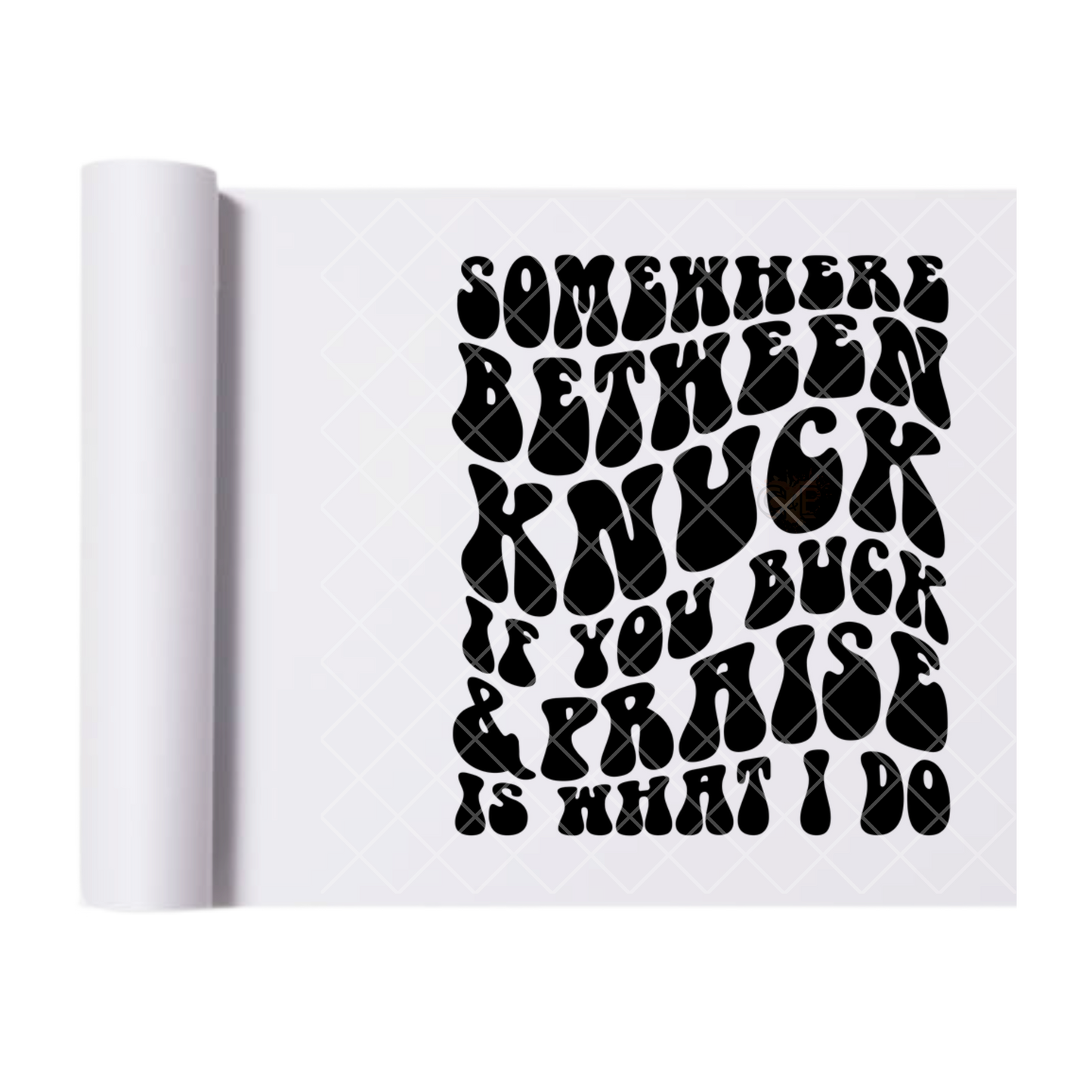 Somewhere Praise What I Do - Direct Print Film Transfer for Trendy T-Shirts, Cotton, Polyester & Blends - High-Quality Print