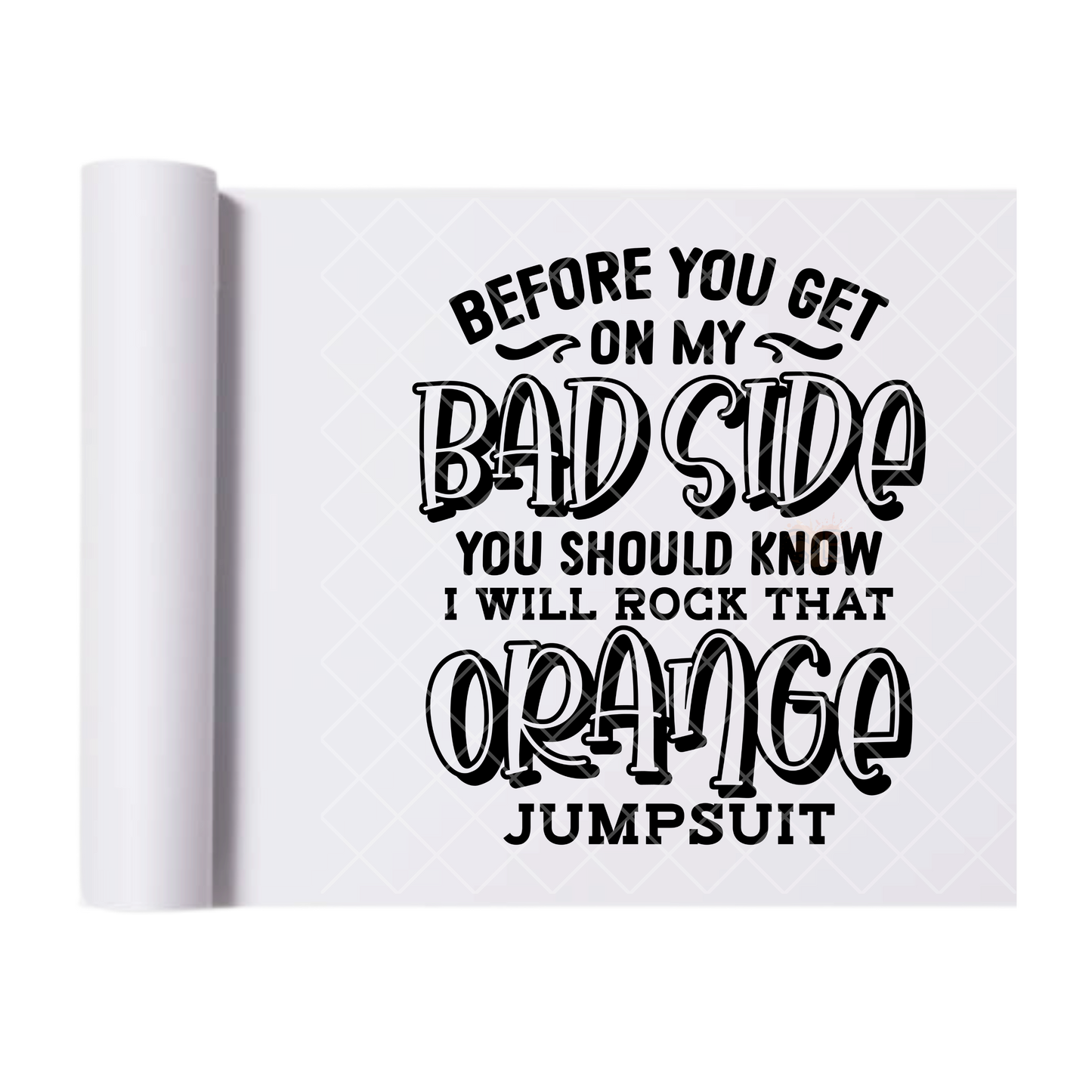 Bad Side Rocking Orange - Ready To Press Print Transfer for Apparel, Cotton, Polyester & Blends - High-Quality Print- Commercial Grade