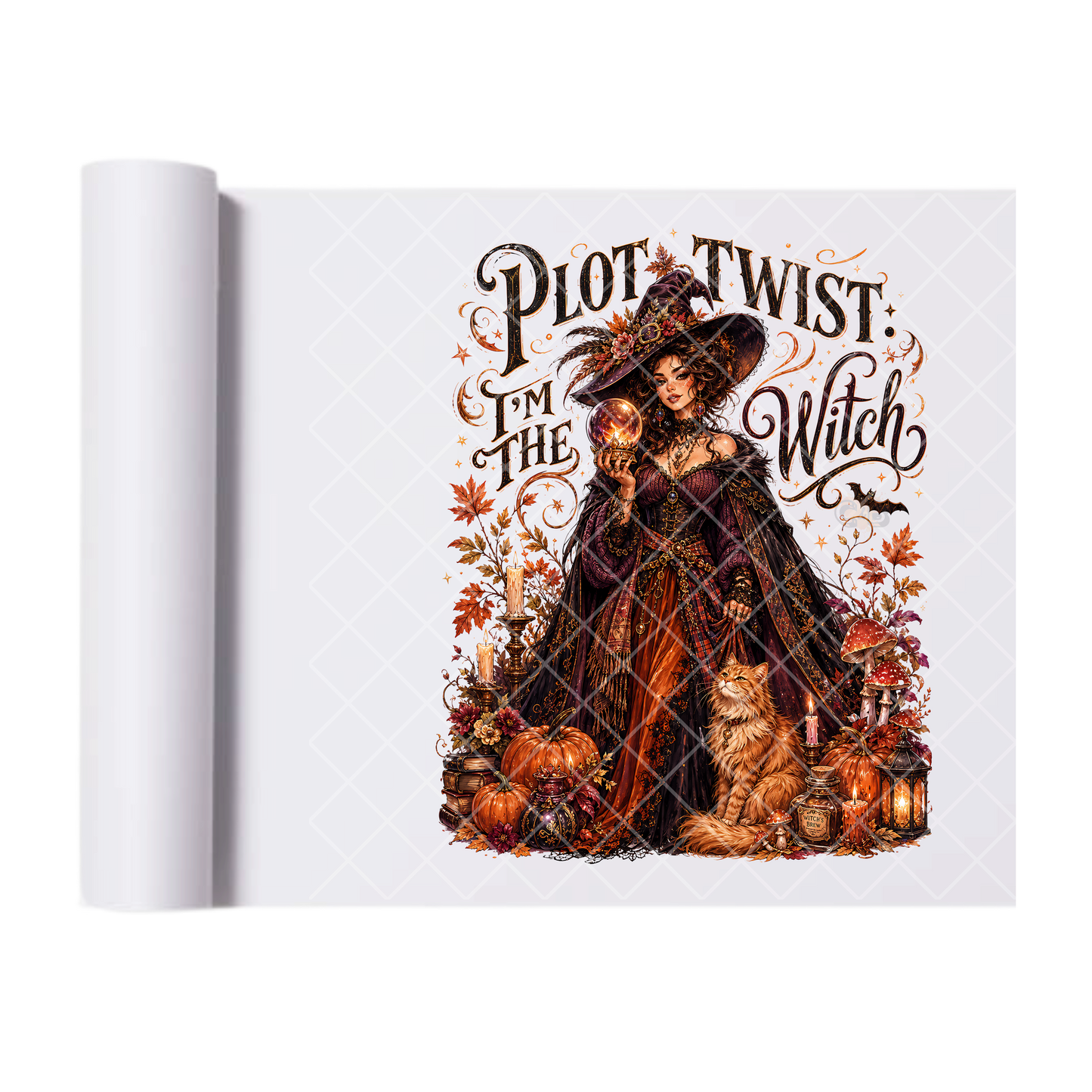 Plot Twist I'm That Witch Babe - Ready To Press Print Transfer for Apparel, Cotton, Polyester & Blends - High-Quality Print- Commercial Grade