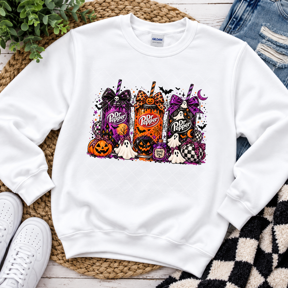 Spooky Dr Pepper Trio Cans - Premium Graphic T-Shirt for Casual Wear