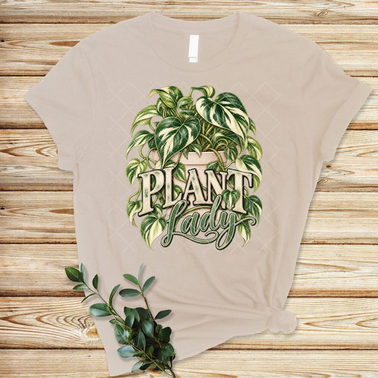 Plant Lady Variegated Pothos - Premium Graphic T-Shirt for Casual Wear