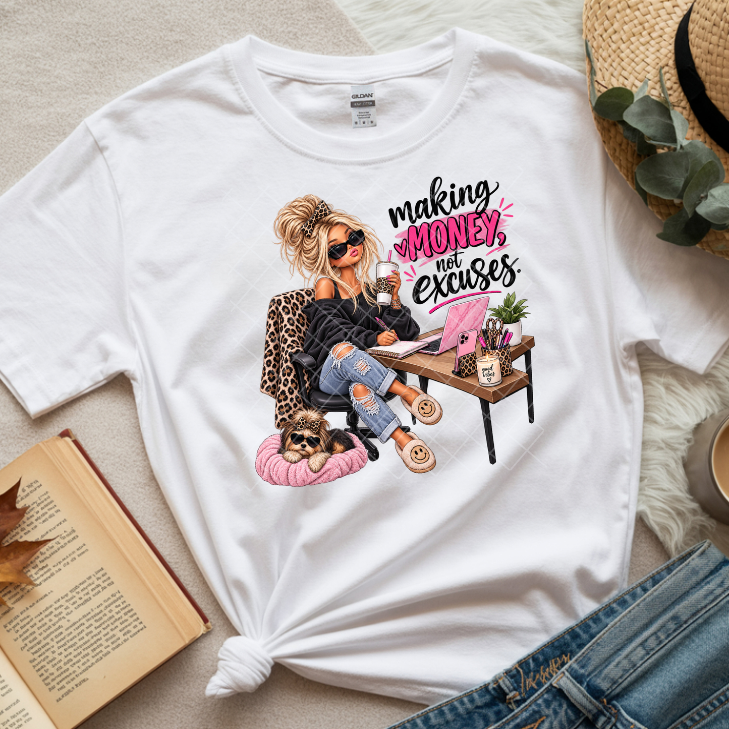 Making Money Not Excuses Babe - Premium Graphic T-Shirt for Casual Wear