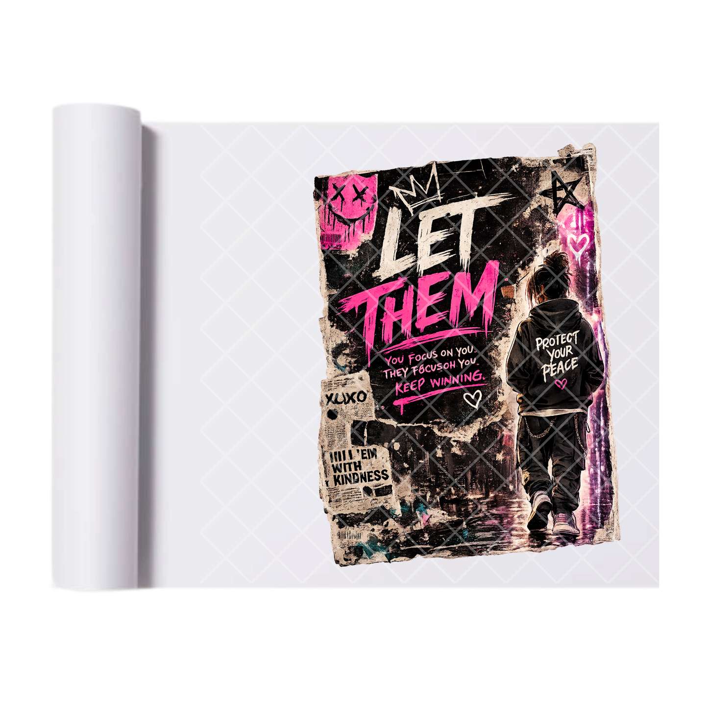 Let Them Protect Yourself - Ready To Press Print Transfer for Apparel, Cotton, Polyester & Blends - High-Quality Print- Commercial Grade