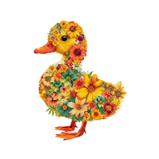 Floral Duck PNG