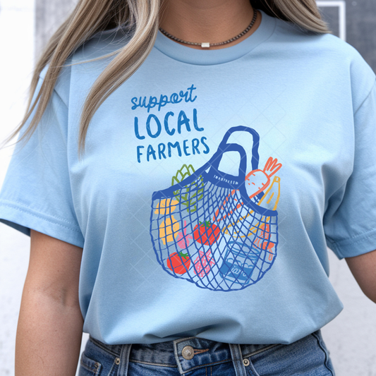 Support Your Local Farmers - Premium Graphic T-Shirt for Casual Wear