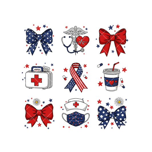 Independence Day Nurse Theme PNG