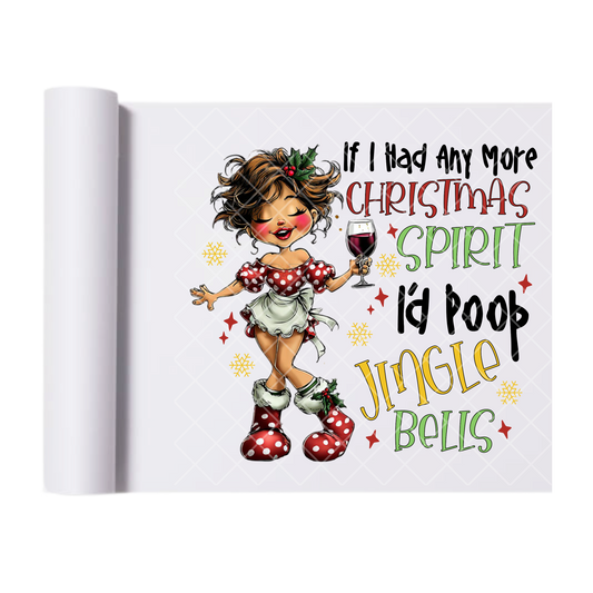 Jingle Bell Spirit - Direct-To-Film Heat Transfer for T-Shirts, Cotton, Polyester & Blends - High-Quality Print