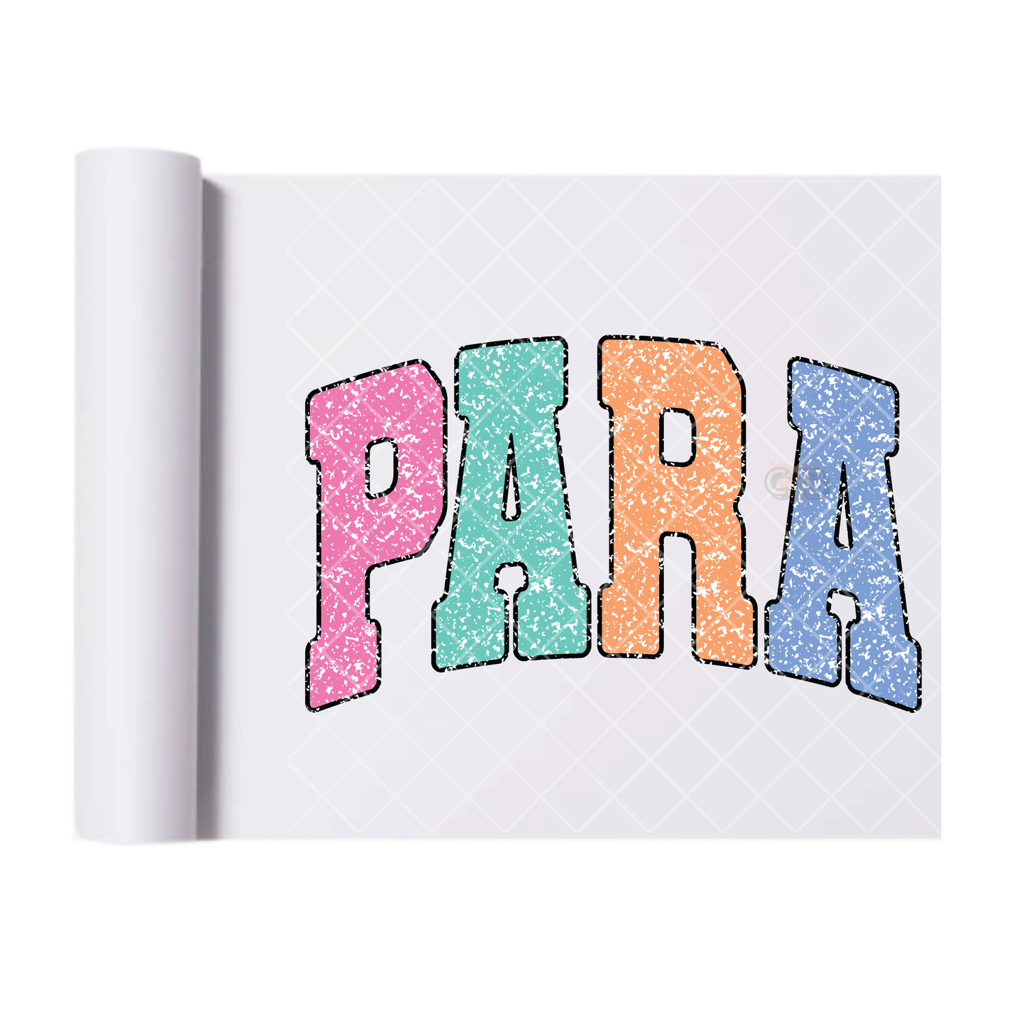 Para Teacher Distress - Direct Print Film Transfer for T-Shirts, Cotton, Polyester & Blends - High-Quality Print