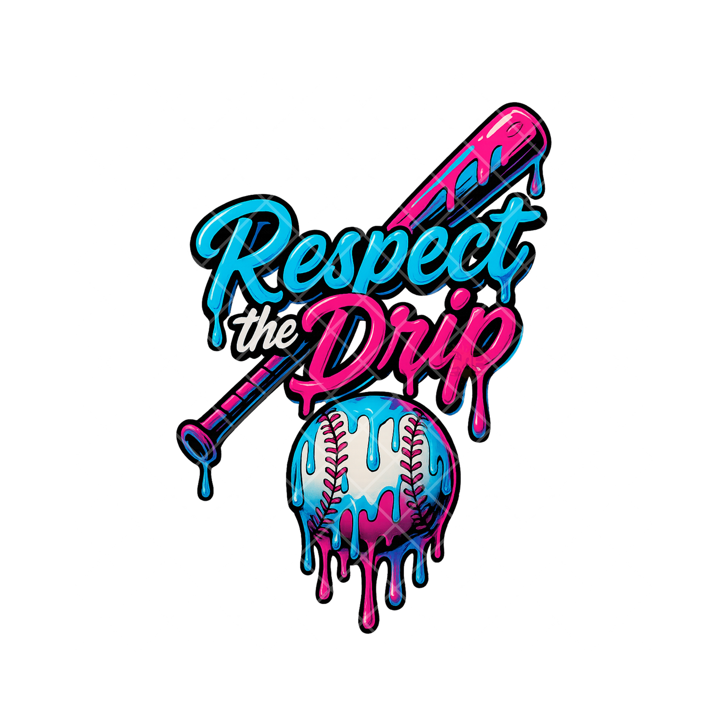 Respect The Drip Baseball League PNG