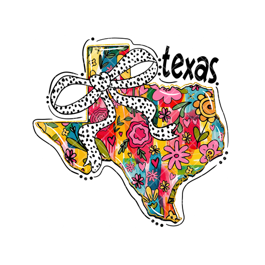 Texas Polka Dot Ribbon PNG