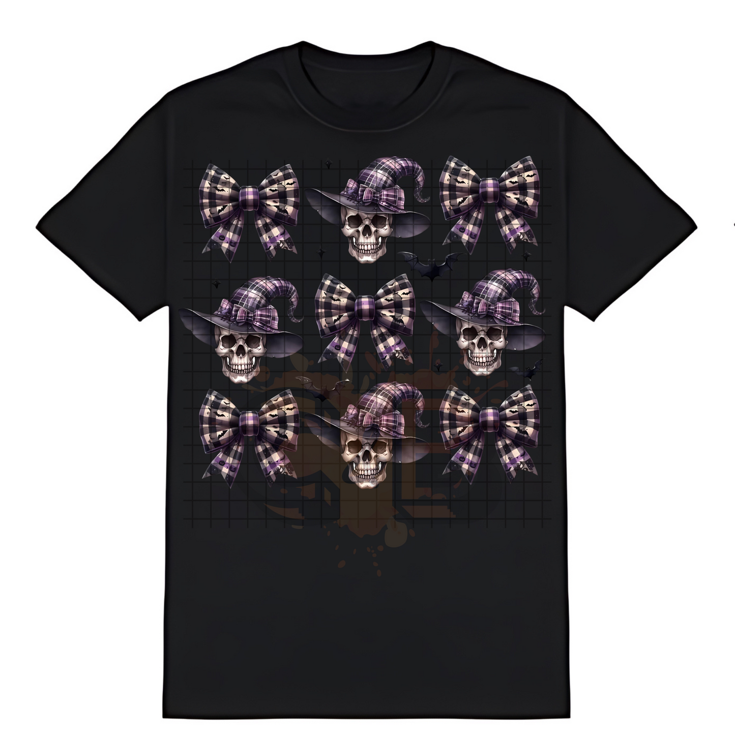 Black Bows Witch Skulls T-Shirt