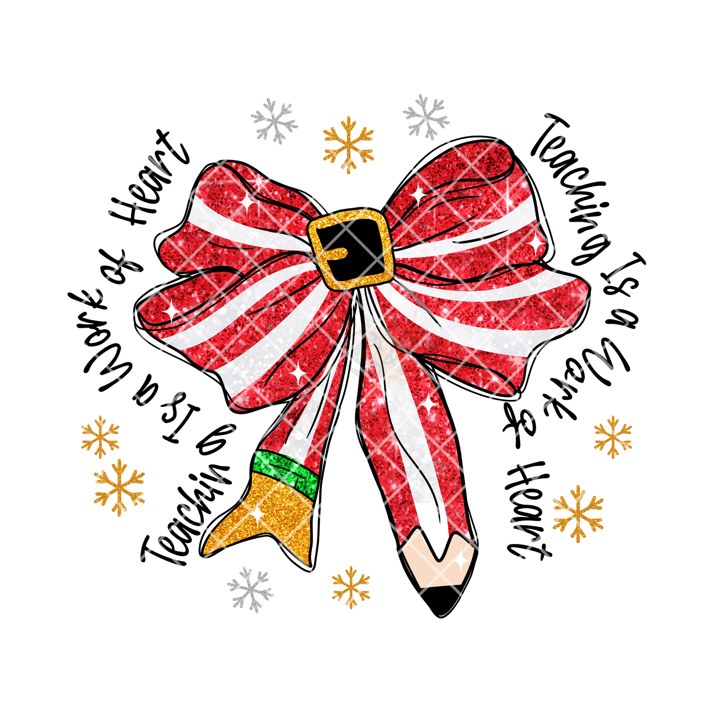 Santa Pencil Bow PNG