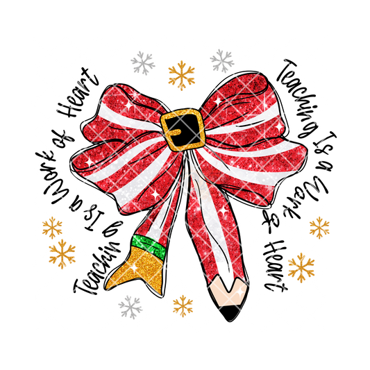 Santa Pencil Bow PNG