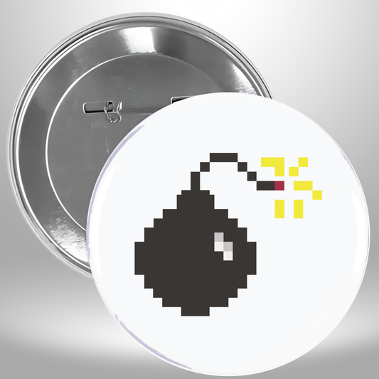 8 Bit Bomb Pinback Button
