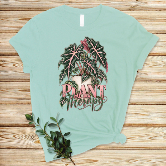 Plant Therapy Pink Alocasia - Premium Graphic T-Shirt for Casual Wear