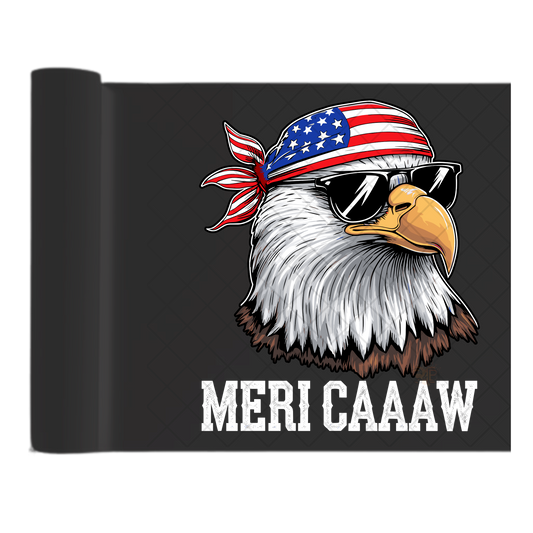 Eagle Meri Caaw Flag Shades - Direct Print Film Transfer for Trendy T-Shirts, Cotton, Polyester & Blends - High-Quality Print