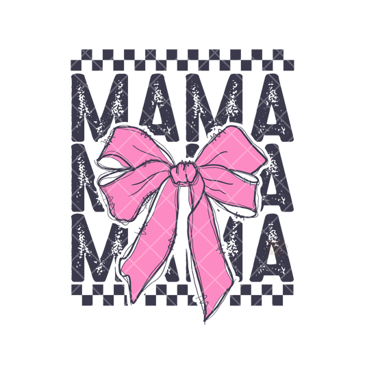 Mama Animated Pink Bow PNG