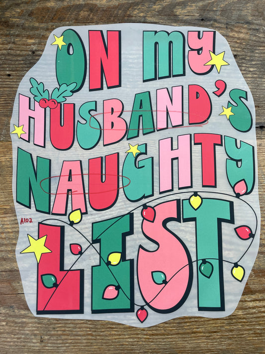 Naughty list #A102 Discount Print