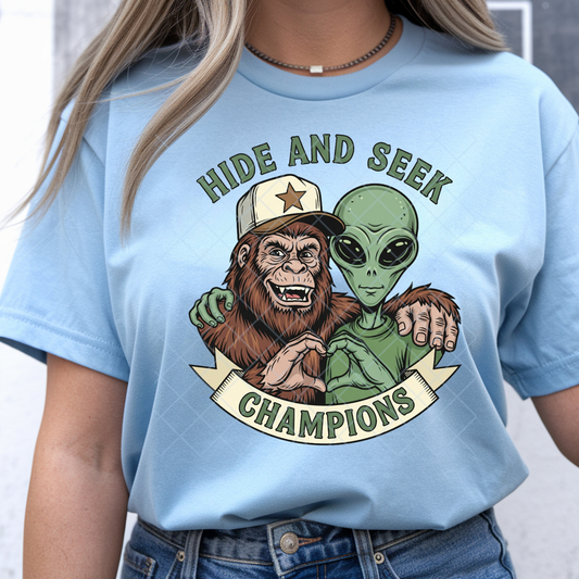 Hide and Seek Champions Big Foot - Premium Graphic Trendy T-Shirt for Casual Wear