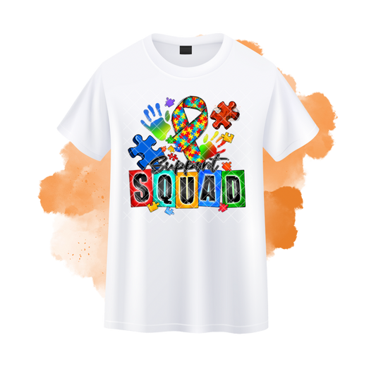 Support Squad Ribbon Autism Awareness T-Shirt