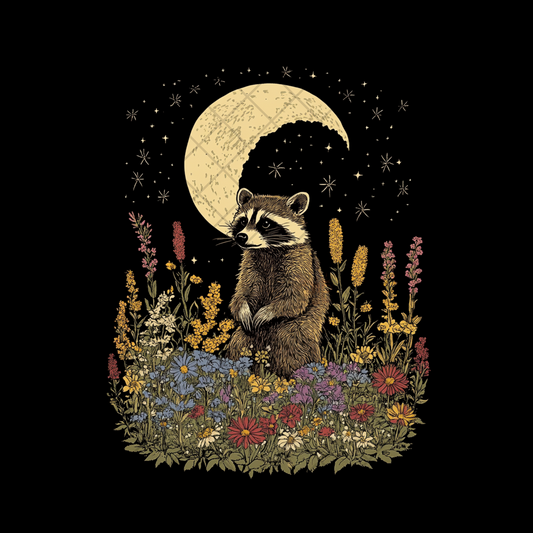 Raccoon Moon - PNG File