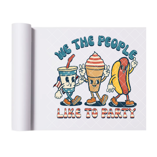 We The People Snacks - Direct Print Film Transfer for T-Shirts, Cotton, Polyester & Blends - High-Quality Print