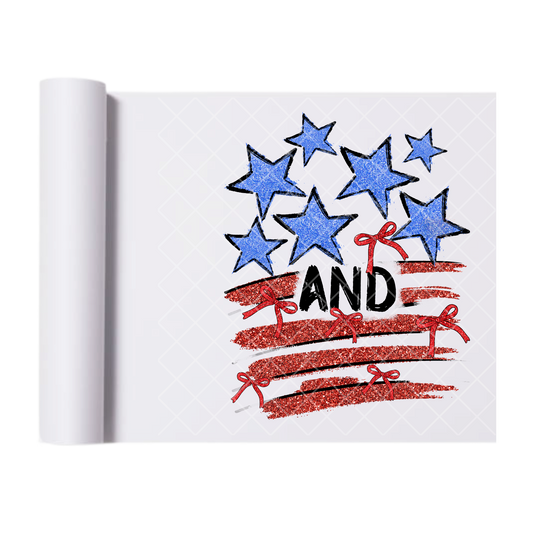 Stars And Stripes - Direct Print Film Transfer for T-Shirts, Cotton, Polyester & Blends - High-Quality Print
