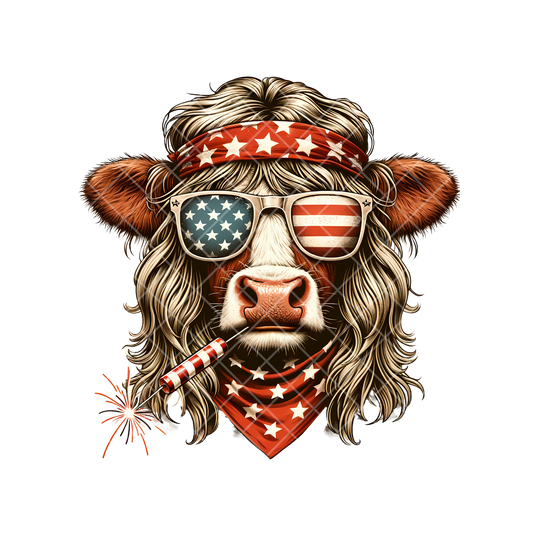 Patriotic Dude Cow PNG