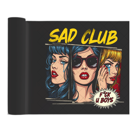Sad Club - Direct Print Film Transfer for T-Shirts, Cotton, Polyester & Blends - High-Quality Print